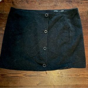 Prana Wool Blend  Buttoned Wrap Mini Skirt